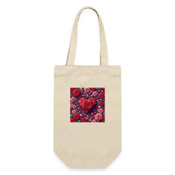 Happy Valentines Day - Gift Bag for Bottles - nature - Front