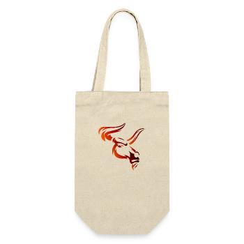 Bull Bull Head Head Logo Steak Beast Gym Horn - Gift Bag for Bottles - nature - Front