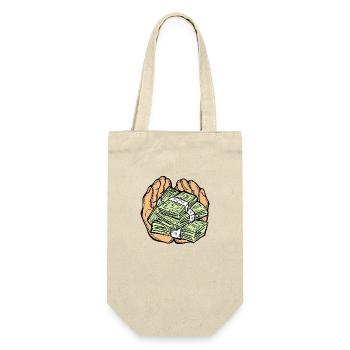 Big money flying to you for wealth and prosperity. - Gift Bag for Bottles - nature - Front
