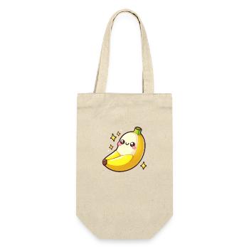 Baby-Banane - Geschenkbeutel für Flaschen - Natur - Vorne