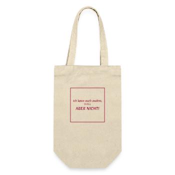 Witzige Sprüche: Ich kann auch anders, … - Geschenkbeutel für Flaschen - Natur - Vorne