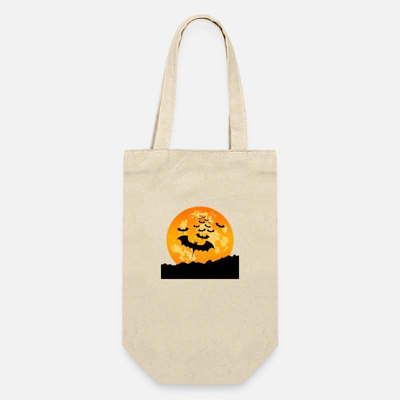 Halloween-Fledermäuse - Geschenkbeutel für Flaschen - Natur