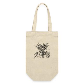 Heart in love bubbling out of hand in splash - Gift Bag for Bottles - nature - Front