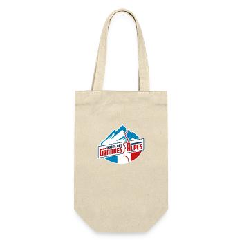 Route des Grandes Alpes Sticker | farbig | V2.0 - Geschenkbeutel für Flaschen - Natur - Vorne