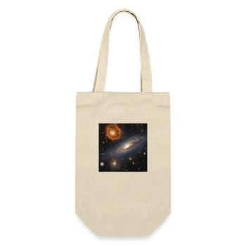 Galaxy - Geschenkbeutel für Flaschen - Natur - Vorne