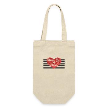 The bride's team with red heart-matching tshirt - Gift Bag for Bottles - nature - Front