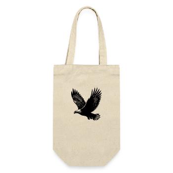 Eleganter Adler auf gewaltigen Schwingen - Geschenkbeutel für Flaschen - Natur - Vorne