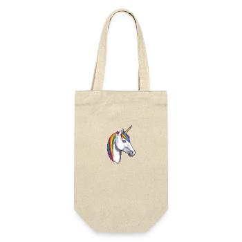 Verpixeltes Einhorn Pixel Einhorn, mythische Kreatur - Geschenkbeutel für Flaschen - Natur - Vorne