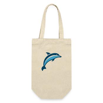 Delfin - Geschenkbeutel für Flaschen - Natur - Vorne