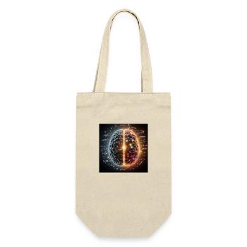 Battle of the two sides Brain - Gift Bag for Bottles - nature - Front