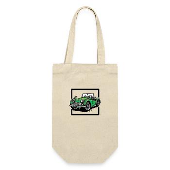 Green Classic car - Gift Bag for Bottles - nature - Front