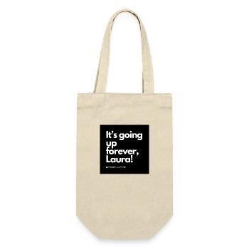 Bitcoin Saylor Quote: Going up forever Laura! - Gift Bag for Bottles - nature - Front