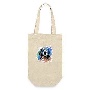 Beagle Chien Tête Portrait Coloré - Sac à bouteille - nature - Devant