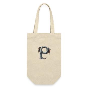 Letter "P" in dragon design. - Gift Bag for Bottles - nature - Front