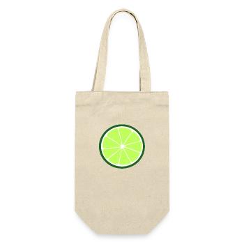 Limetten-Scheibe - Geschenkbeutel für Flaschen - Natur - Vorne