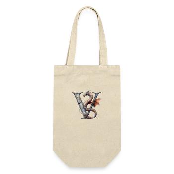 Letter "V" in dragon design. - Gift Bag for Bottles - nature - Front