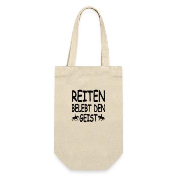 Reiten - Geschenkbeutel für Flaschen - Natur - Vorne
