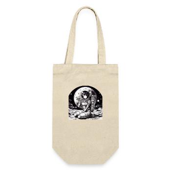 Manga Astronaut Mädchen - Geschenkbeutel für Flaschen - Natur - Vorne