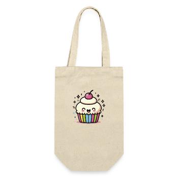 Kawaii Cute Cupcake - Gift Bag for Bottles - nature - Front