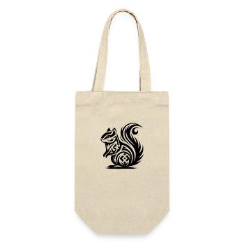 Cute Squirrel in Tattoo Style - Gift Bag for Bottles - nature - Front