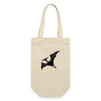 Fliegender Dino Pteranodon Flugsaurier Dinosaurier - Geschenkbeutel für Flaschen - Natur - Vorne