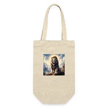 A strong Lion detailed - Geschenkbeutel für Flaschen - Natur - Vorne