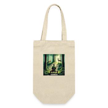 Jäger - mentally I am here - Geschenkbeutel für Flaschen - Natur - Vorne