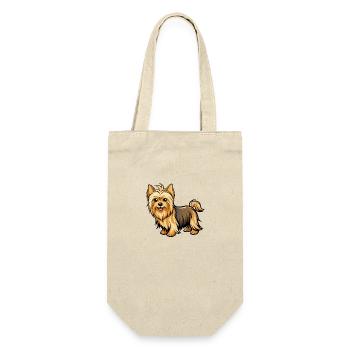 Sleek Silky Terrier Strutting at Dog Show - Gift Bag for Bottles - nature - Front