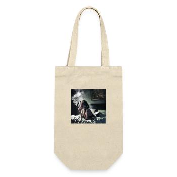 Smooking Woman - Geschenkbeutel für Flaschen - Natur - Vorne