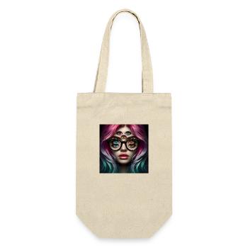 # eyes Girl - Geschenkbeutel für Flaschen - Natur - Vorne
