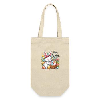 Happy Easter - Geschenkbeutel für Flaschen - Natur - Vorne