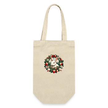 Hase Hase - Geschenkbeutel für Flaschen - Natur - Vorne