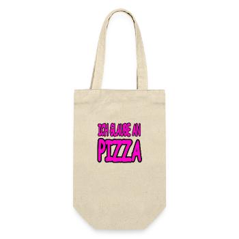 Pizza - Geschenkbeutel für Flaschen - Natur - Vorne