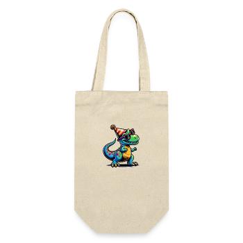 Dino de fête - Sac à bouteille - nature - Devant