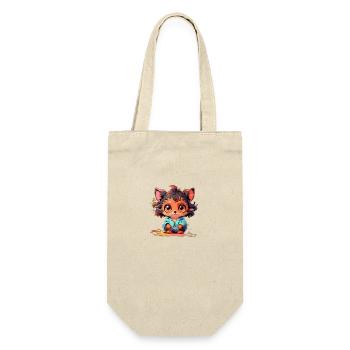 Der kleine Fuchs - Geschenkbeutel für Flaschen - Natur - Vorne