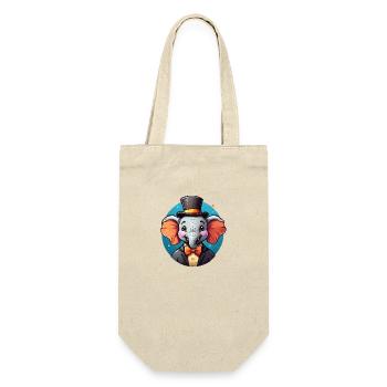 Funny Comic Elephant - Gift Bag for Bottles - nature - Front