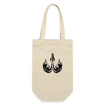 Launching spaceship in fire flames - Gift Bag for Bottles - nature - Front