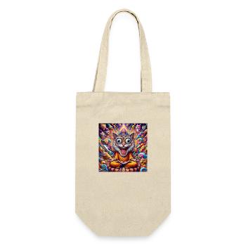 Gato Loco Crazy Meditation Cat Crazy YogaCat - Sac à bouteille - nature - Devant