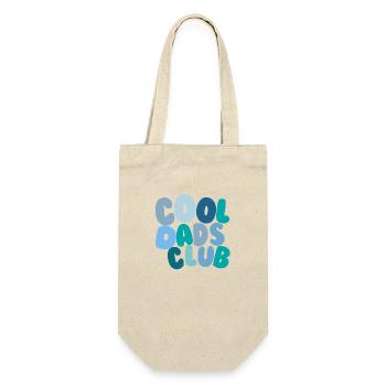 Cool Dads Club Blau - Geschenkbeutel für Flaschen - Natur - Vorne