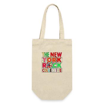 New York Rock Collective - Funky Retro T-Shirt Design - Geschenkbeutel für Flaschen - Natur - Vorne