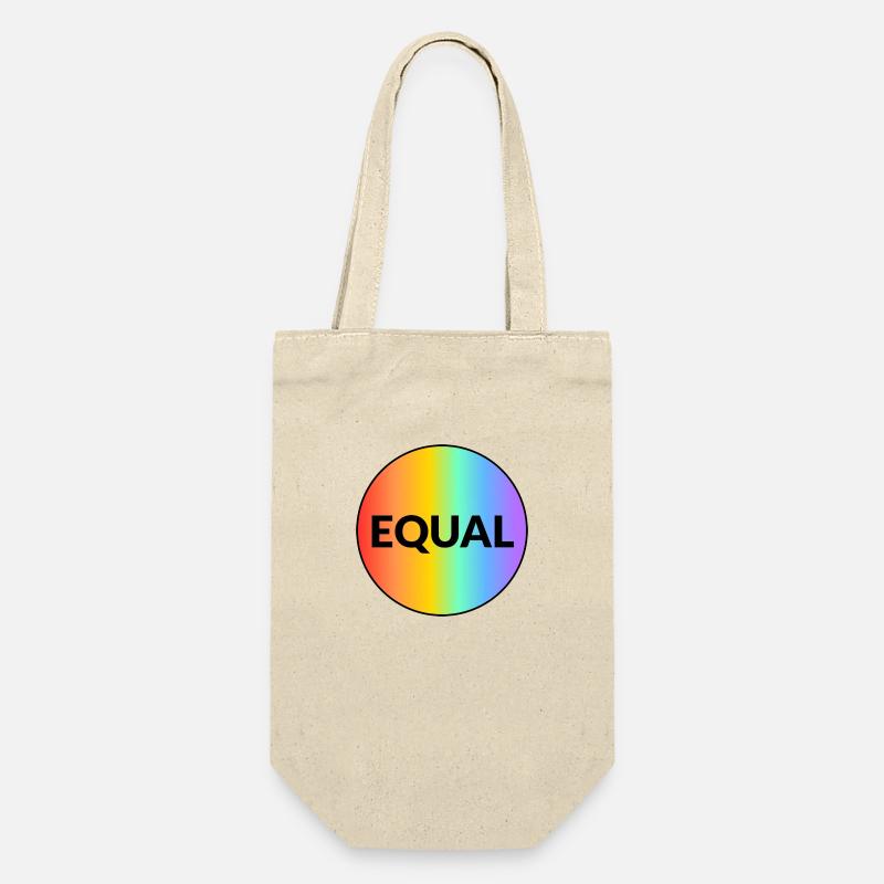 EQUAL - Regenbogen Gay Pride - Geschenkbeutel für Flaschen - Natur