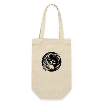 Koi Carp Yoga Circle Style Yin et Yang - Sac à bouteille - nature - Devant