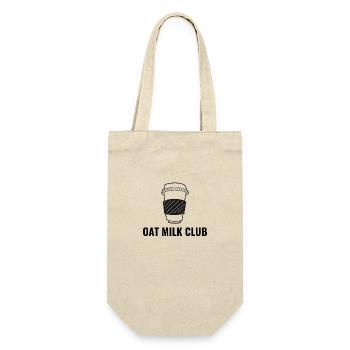 Oat Milk Club - Geschenkbeutel für Flaschen - Natur - Vorne