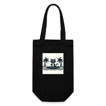 Gato Loco Surfing Cat Hang Holiday Surf Cat - Sac à bouteille - noir - Devant