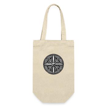 Ancient Viking Symbols Celtic Gaelic - Version 2 - Gift Bag for Bottles - nature - Front