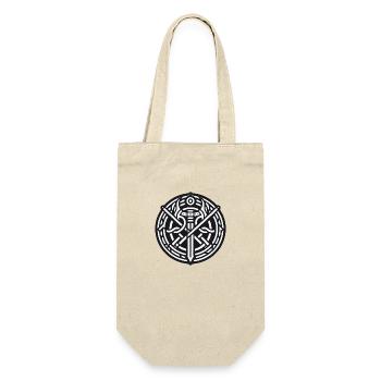 Ancient Viking Symbols Celtic Gaelic Version 5 - Gift Bag for Bottles - nature - Front