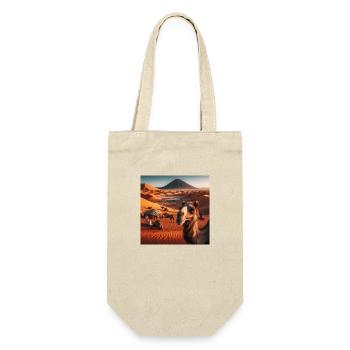 true camel in a desert A8 - Gift Bag for Bottles - nature - Front