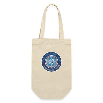 Route des Grandes Alpes | Rosette Blau - Geschenkbeutel für Flaschen - Natur - Vorne