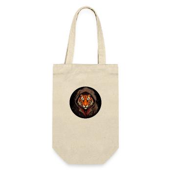 Treten Sie näher, treten Sie ran, boxender Tiger - Geschenkbeutel für Flaschen - Natur - Vorne