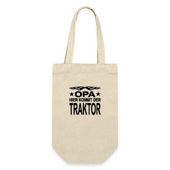 Traktor - Geschenkbeutel für Flaschen - Natur - Vorne